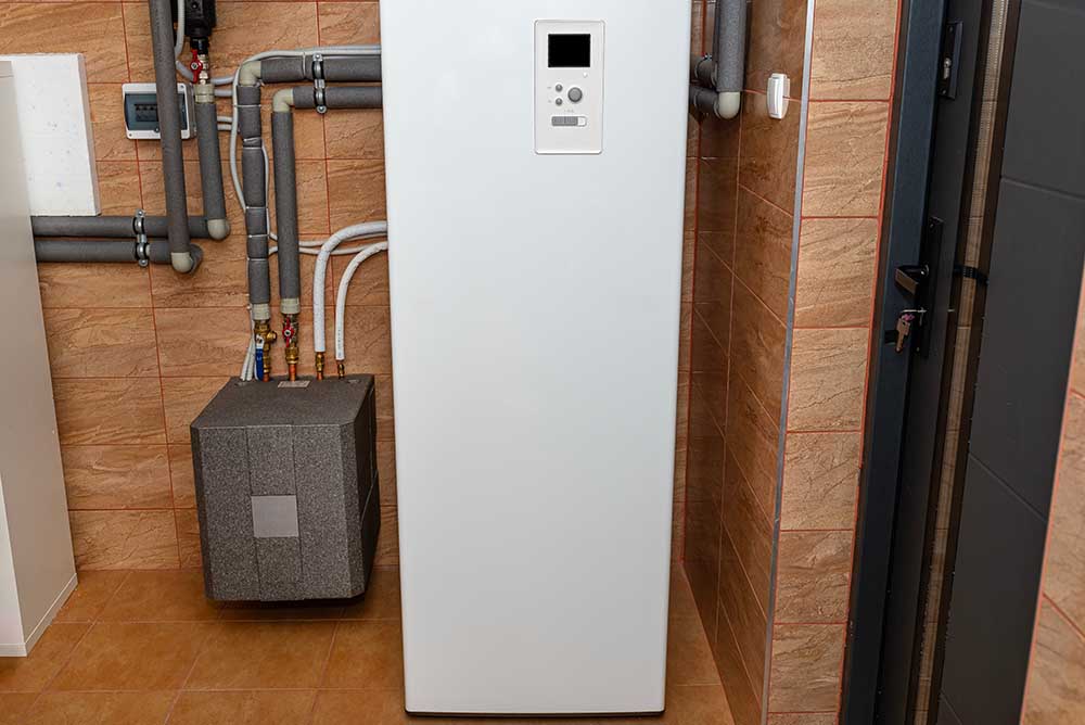 heat pump unit in a room